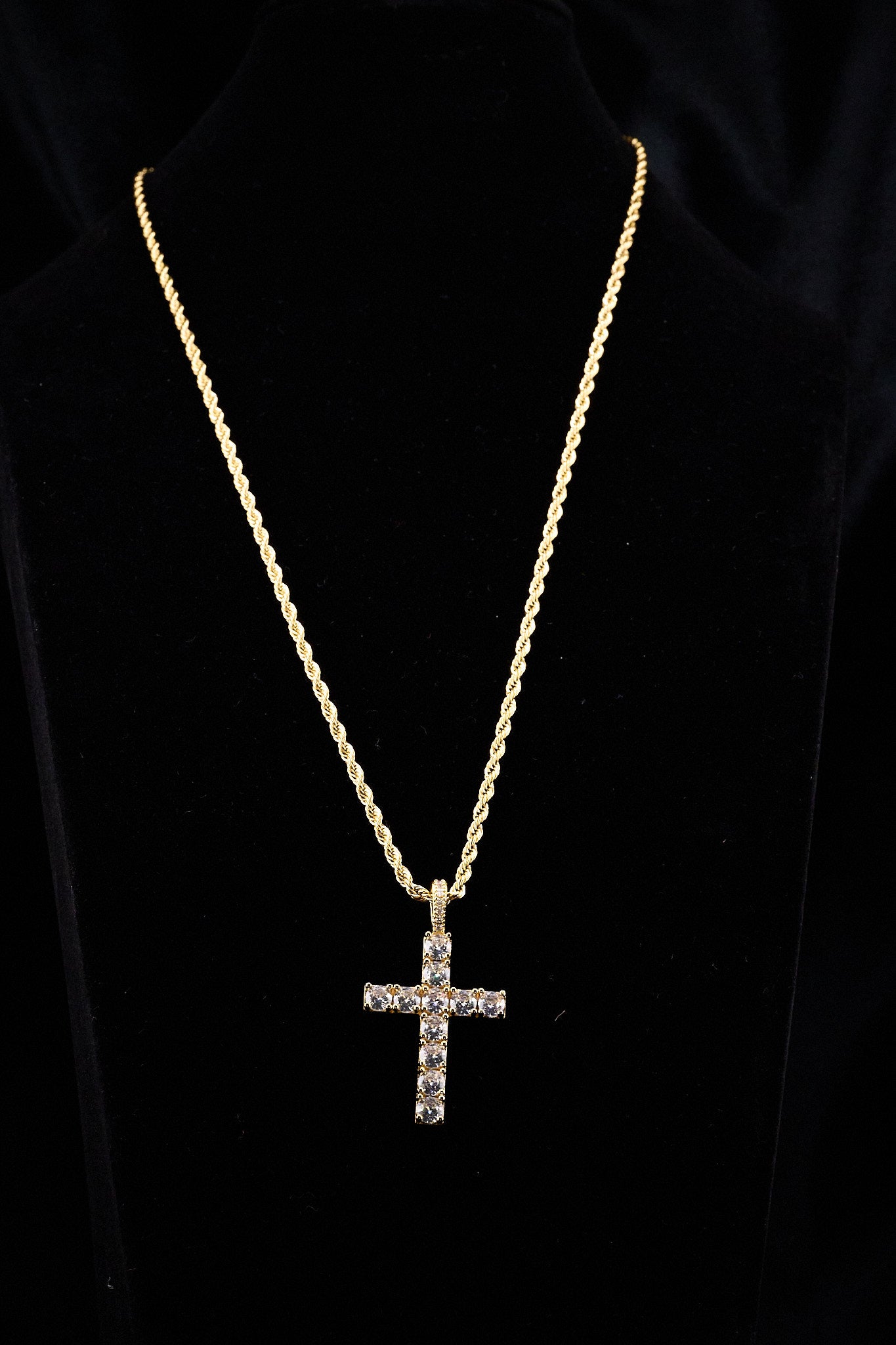 Gem Stone Cross Pendants Combo
