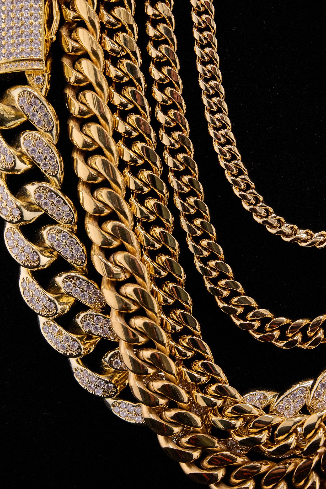 iced out Cuban chain jewellery Cuban links