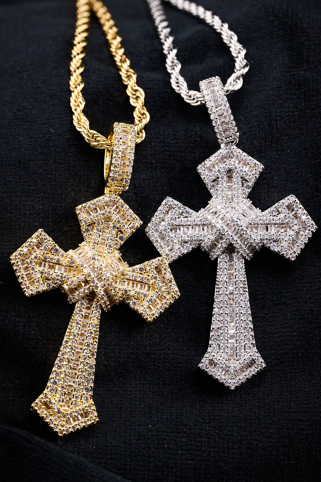 Iced Cross Pendants Combo